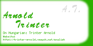 arnold trinter business card